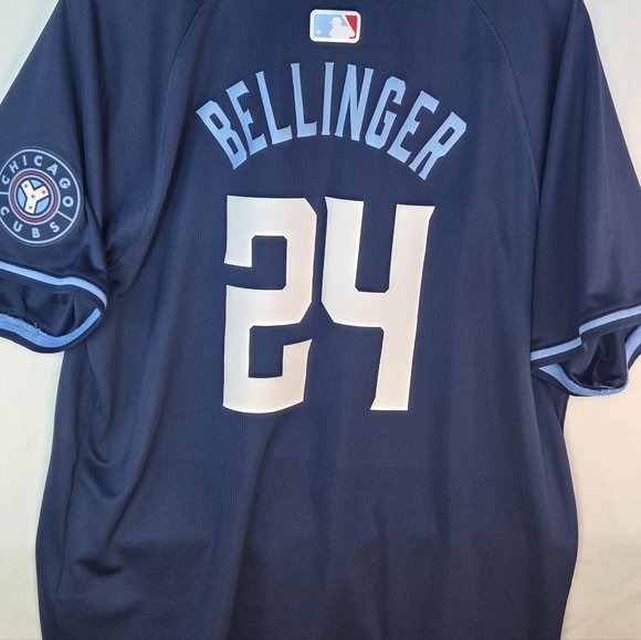 Nike Navy Wrigleyville Baseball Jersey with Light Blue Accents - Picture 7 of 14